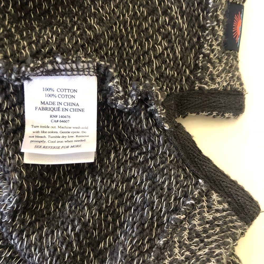 Faherty Men’s Herringbone French Terry Beach Hoodie in Granite Size L - Picture 13 of 14